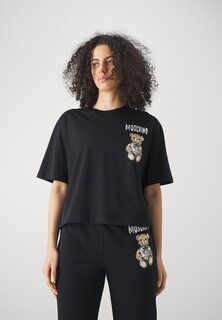 Футболка с принтом MOSCHINO, фантазийный черный