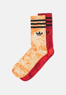 Носки Tiedye Unisex 2 Pack adidas Originals, цвет white orange bright red