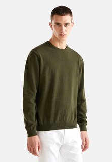 Свитер Merino Military Crew Neck Strickpullover United Colors of Benetton, зеленый