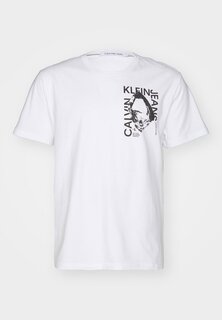 футболка с принтом Plus Modern Metals Tee Calvin Klein, цвет bright white
