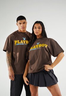 Футболка с принтом Playboy Unisex LEGACY STUDIOS, коричневый