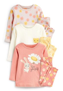 Пижамы Pyjamas 3 Pack Next, цвет pink/yellow bunny floral