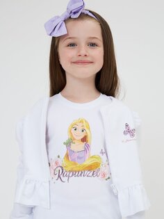 Футболка с принтом Disney Rapunzel Princess Monnalisa, белый