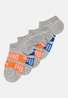 Носки KIDS LOGO STRIPES UNISEX, 4 шт. Puma, цвет grey mélange/blue/orange