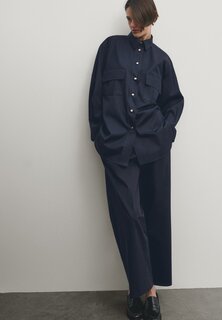 Рубашка Oversize С Удобными Карманами Massimo Dutti, цвет dark blue