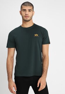 Футболка с принтом Small Logo Alpha Industries, цвет dark petrol