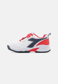 Все туфли для тенниса Challenge 5 Jr Unisex Diadora, цвет white/blue corsair/fiery red