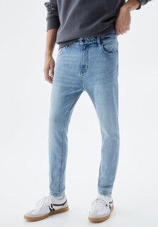 Джинсы узкого кроя Carrot PULL&amp;BEAR, цвет stone blue denim