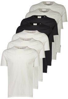 Базовая футболка Basic O-Neck Tee S/S 7 Pack Lindbergh, цвет white black grey