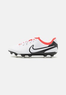 бутсы с шипами Jr Legend 10 Club Fg/Mg Unisex Nike, цвет white/black/bright crimson