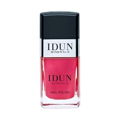 Лак для ногтей IDUN Minerals Cinnber, натуральный устойчивый к сколам кератин и миндальное масло, формула цвета бордо, флакон 0,37 жидких унций