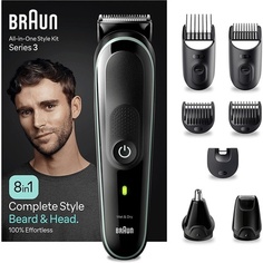 Универсальный набор для укладки Braun Series 3 MGK3441 8-в-1 для бороды, волос и многого другого MGK3441