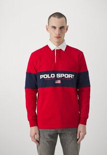 Поло Long Sleeve Rugby Polo Ralph Lauren, цвет red/cruise navy