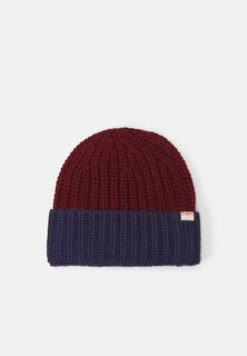 Шапка Color Block Beanie Unisex TINYCOTTONS, цвет maroon/navy