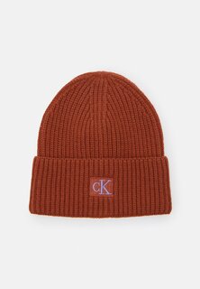 Шапка Monogram Beanie Unisex Calvin Klein Jeans, цвет auburn