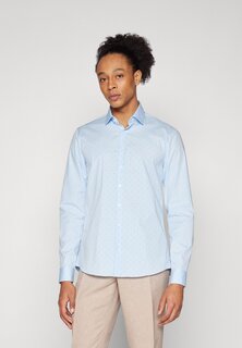 Элегантная рубашка Leaf Print Slim Shirt Calvin Klein, цвет calm blue