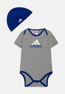 Шапка Unisex Set Adidas, цвет grey heather/semi lucid blue