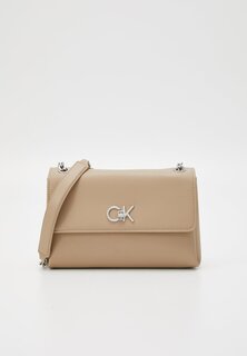 Сумка через плечо Re Lock Crossbody Calvin Klein, бежевый