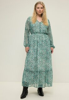 Длинное платье Paisley V-Ausschnitt Studio Untold, цвет dunkler smaragd