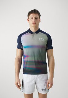 Поло Tennis Pro Graphic Glitch EA7 Emporio Armani, мультиколор