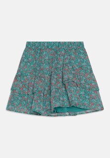 Мини-юбка Ruffle Skirt Abercrombie &amp; Fitch, цвет blue pattern
