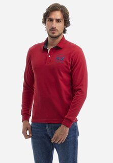 Рубашка поло Long-Sleeved Polo Shirt La Martina, цвет barbados kirsche