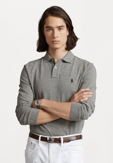 Рубашка поло Slim Long Sleeve Polo Ralph Lauren, цвет canterbury heather
