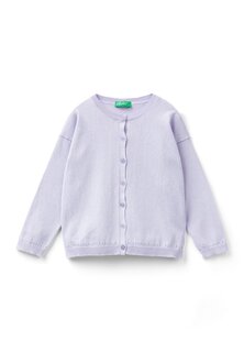 Кардиган With Glittery Buttons United Colors of Benetton, фиолетовый