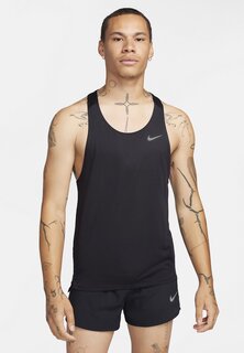 Топ Fast Singlet Nike, цвет black/(reflective silv)