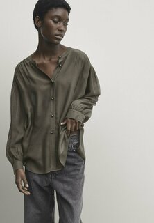 Блузка FLOWING With Massimo Dutti, коричневый