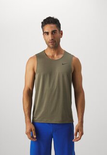 Топ Ready Tank Nike, цвет medium olive/black