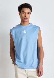 Топ Monologo Sleeveless Tee Calvin Klein Jeans, цвет dusk blue