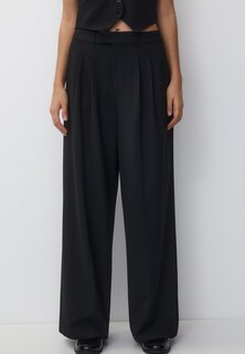 Брюки Wide-Leg With Darts-Smart PULL&amp;BEAR, черный