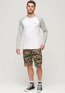 Футболка с длинным рукавом Essential Baseball Superdry, цвет optic athletic grey marl