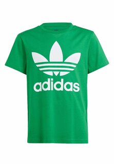 Футболка с принтом Trefoil Tee adidas Originals, зеленый