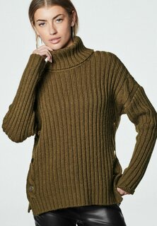 Свитер Button Detail Roll Neck Next, цвет olive green