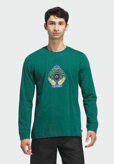 Футболка с длинным рукавом Goto Crest Graphic Tee Adidas, цвет collegiate green