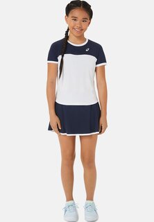 Футболка с принтом Tennis Ss ASICS, цвет brilliant white/midnight