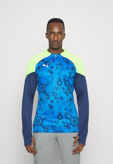 Футболка с длинным рукавом Individualcup 1/4 Zip Puma, цвет persian blue/pro green