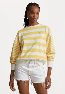 Толстовка Long Sleeve Polo Ralph Lauren, цвет chrome yellow/deckwash white