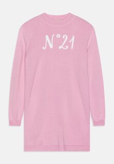 Вязаное платье N°21, новинка конфетно-розового цвета