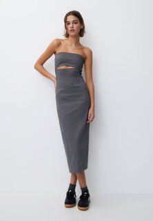 Платье-футляр STRAPLESS With CUTOUT DETAIL PULL&amp;BEAR, цвет dark grey