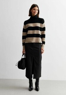 Свитер Stripe Roll Neck New Look, цвет brown pattern