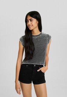 Джинсовые шорты Bershka, черные