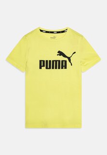 Футболка с принтом Logo Tee Unisex Puma, цвет lime sheen