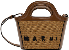 Коричневая объемная сумка Micro Tropicalia Marni
