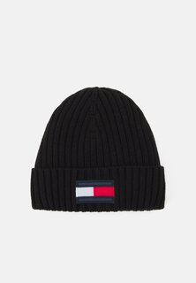 Шапка Flag Beanie Unisex Tommy Hilfiger, черный