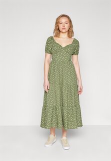 Летнее платье Corset Midi With Open Back American Eagle, цвет olive