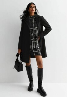 Летнее платье Check Belted High Neck Mini New Look, цвет black pattern