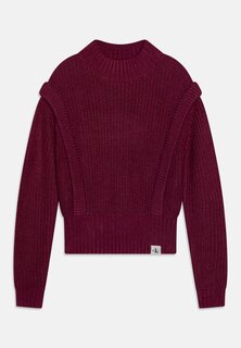 Свитер Mock Neck Peplum Calvin Klein Jeans, цвет amaranth